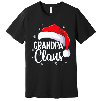 Grandpa Claus Christmas Family Pajama Santa Hat Dad Xmas Premium T-Shirt