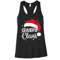 Grandpa Claus Christmas Family Pajama Santa Hat Dad Xmas Women's Racerback Tank