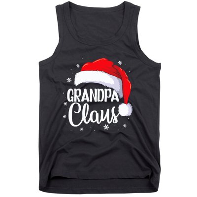 Grandpa Claus Christmas Family Pajama Santa Hat Dad Xmas Tank Top