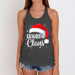 Grandpa Claus Christmas Family Pajama Santa Hat Dad Xmas Women's Knotted Racerback Tank