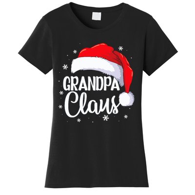 Grandpa Claus Christmas Family Pajama Santa Hat Dad Xmas Women's T-Shirt