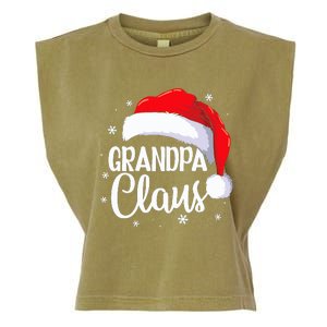 Grandpa Claus Christmas Family Pajama Santa Hat Dad Xmas Garment-Dyed Women's Muscle Tee