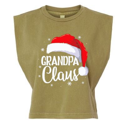 Grandpa Claus Christmas Family Pajama Santa Hat Dad Xmas Garment-Dyed Women's Muscle Tee