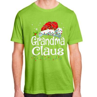 Grandma Claus Christmas Lights Family Matching Pajama Adult ChromaSoft Performance T-Shirt