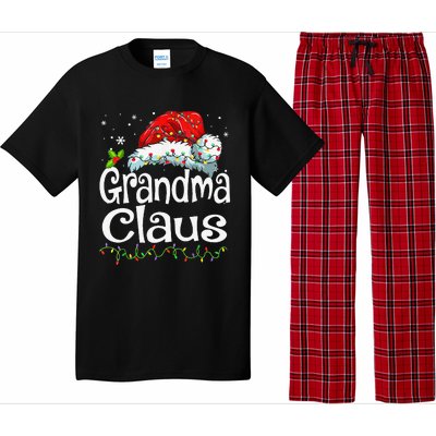 Grandma Claus Christmas Lights Family Matching Pajama Pajama Set