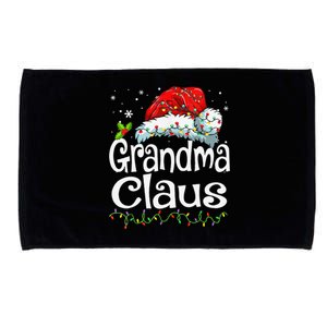 Grandma Claus Christmas Lights Family Matching Pajama Microfiber Hand Towel