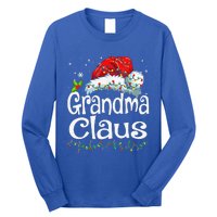 Grandma Claus Christmas Lights Family Matching Pajama Long Sleeve Shirt