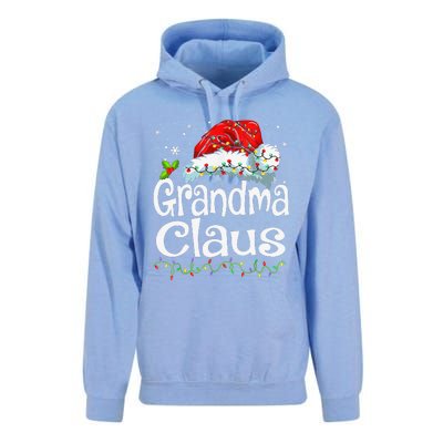 Grandma Claus Christmas Lights Family Matching Pajama Unisex Surf Hoodie