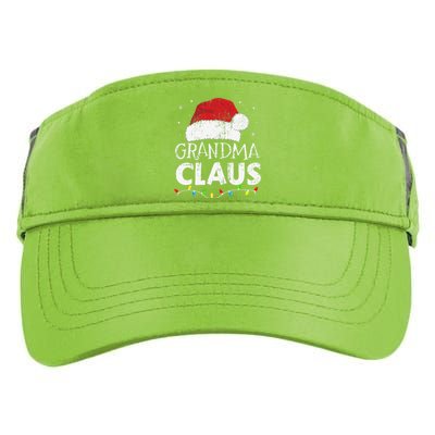 Grandma Claus Christmas Lights Matching Family Xmas Pajama Adult Drive Performance Visor