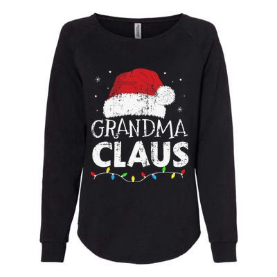 Grandma Claus Christmas Lights Matching Family Xmas Pajama Womens California Wash Sweatshirt