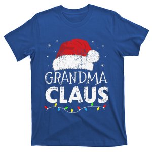 Grandma Claus Christmas Lights Matching Family Xmas Pajama T-Shirt