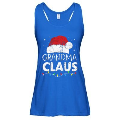 Grandma Claus Christmas Lights Matching Family Xmas Pajama Ladies Essential Flowy Tank