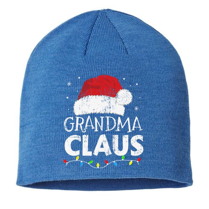 Grandma Claus Christmas Lights Matching Family Xmas Pajama Sustainable Beanie