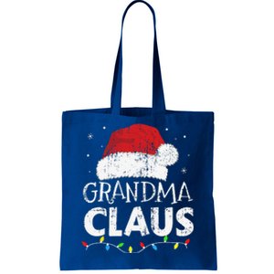 Grandma Claus Christmas Lights Matching Family Xmas Pajama Tote Bag