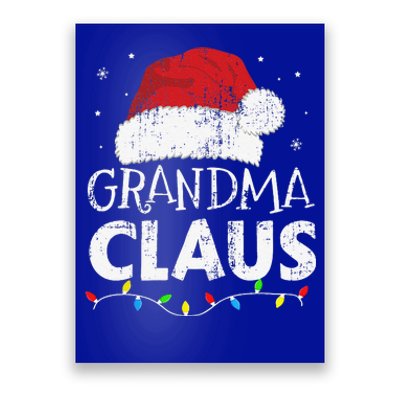 Grandma Claus Christmas Lights Matching Family Xmas Pajama Poster