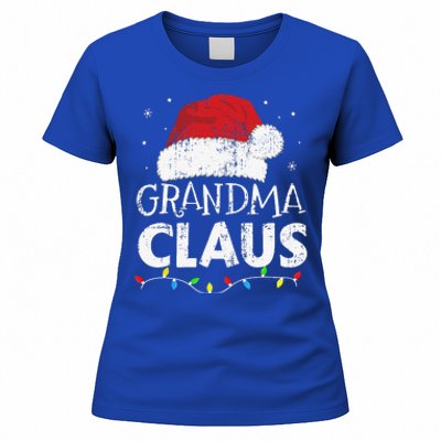 Grandma Claus Christmas Lights Matching Family Xmas Pajama Women's T-Shirt