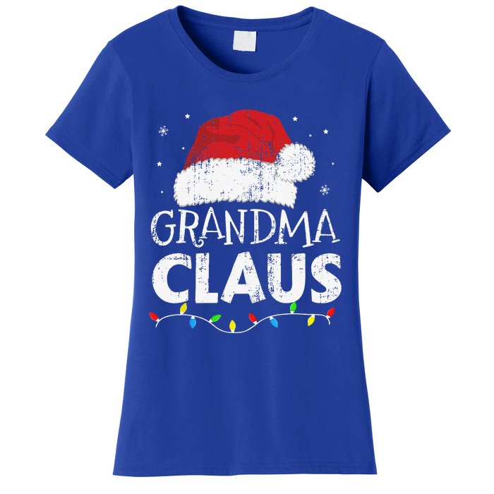 Grandma Claus Christmas Lights Matching Family Xmas Pajama Women's T-Shirt