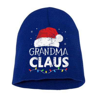 Grandma Claus Christmas Lights Matching Family Xmas Pajama Short Acrylic Beanie