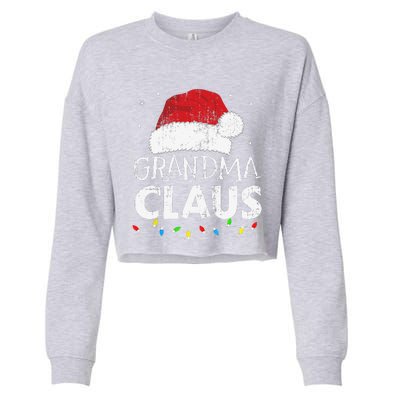 Grandma Claus Christmas Lights Matching Family Xmas Pajama Cropped Pullover Crew