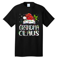 Grandma Claus Christmas Lights Pajama Family Matching Tall T-Shirt