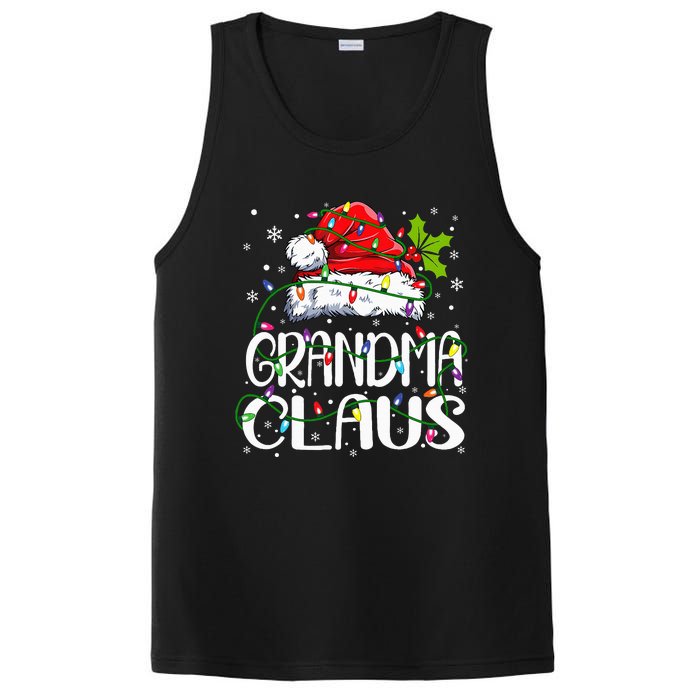 Grandma Claus Christmas Lights Pajama Family Matching PosiCharge Competitor Tank