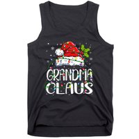 Grandma Claus Christmas Lights Pajama Family Matching Tank Top