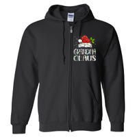 Grandma Claus Christmas Lights Pajama Family Matching Full Zip Hoodie