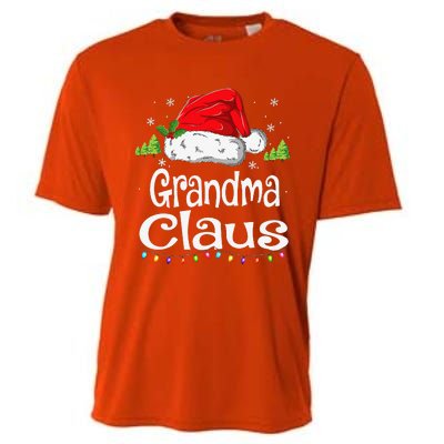 Grandma Claus Christmas Pajama Family Matching Xmas Cooling Performance Crew T-Shirt