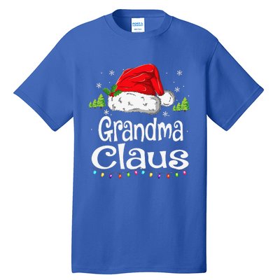 Grandma Claus Christmas Pajama Family Matching Xmas Tall T-Shirt