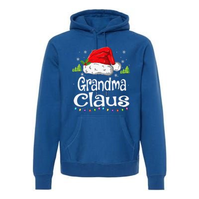 Grandma Claus Christmas Pajama Family Matching Xmas Premium Hoodie