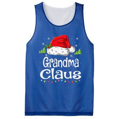 Grandma Claus Christmas Pajama Family Matching Xmas Mesh Reversible Basketball Jersey Tank