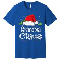 Grandma Claus Christmas Pajama Family Matching Xmas Premium T-Shirt