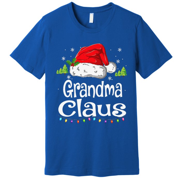 Grandma Claus Christmas Pajama Family Matching Xmas Premium T-Shirt