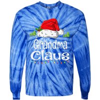 Grandma Claus Christmas Pajama Family Matching Xmas Tie-Dye Long Sleeve Shirt