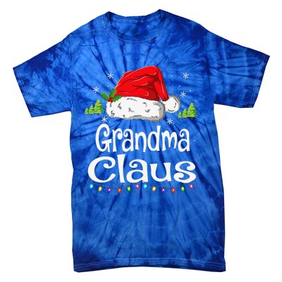 Grandma Claus Christmas Pajama Family Matching Xmas Tie-Dye T-Shirt