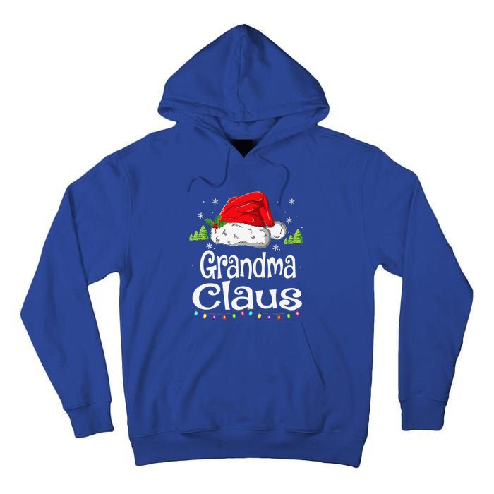 Grandma Claus Christmas Pajama Family Matching Xmas Tall Hoodie