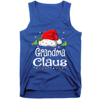 Grandma Claus Christmas Pajama Family Matching Xmas Tank Top