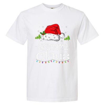 Grandma Claus Christmas Pajama Family Matching Xmas Garment-Dyed Heavyweight T-Shirt