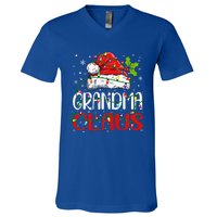 Grandma Claus Christmas Santa Matching Family Xmas Pajamas V-Neck T-Shirt