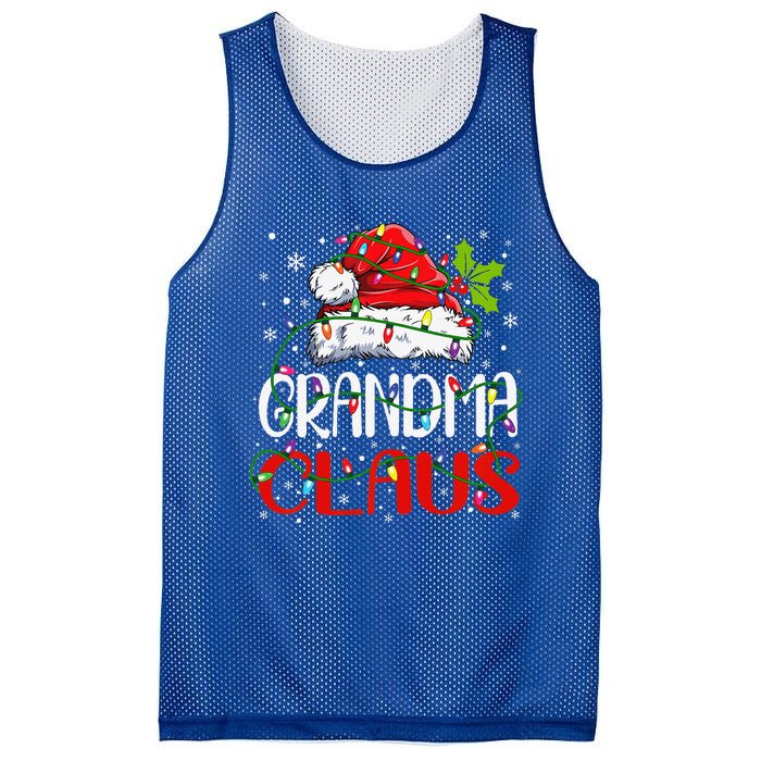 Grandma Claus Christmas Santa Matching Family Xmas Pajamas Mesh Reversible Basketball Jersey Tank