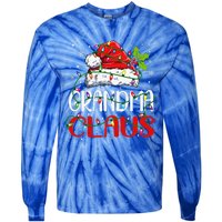 Grandma Claus Christmas Santa Matching Family Xmas Pajamas Tie-Dye Long Sleeve Shirt