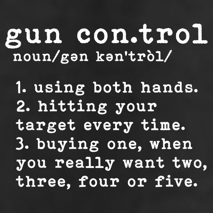 Gun Control Definition Funny Gun Owner Saying 2nd Amendment 25L Jumbo Tote
