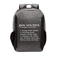 Gun Control Definition Funny Gun Owner Saying 2nd Amendment Vector Backpack