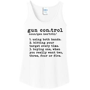 Gun Control Definition Funny Gun Owner Saying 2nd Amendment Ladies Essential Tank