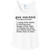 Gun Control Definition Funny Gun Owner Saying 2nd Amendment Ladies Essential Tank