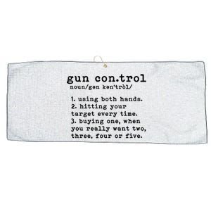 Gun Control Definition Funny Gun Owner Saying 2nd Amendment Large Microfiber Waffle Golf Towel