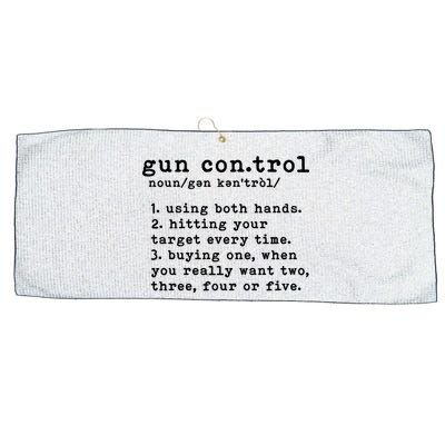 Gun Control Definition Funny Gun Owner Saying 2nd Amendment Large Microfiber Waffle Golf Towel
