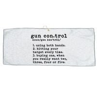 Gun Control Definition Funny Gun Owner Saying 2nd Amendment Large Microfiber Waffle Golf Towel