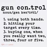 Gun Control Definition Funny Gun Owner Saying 2nd Amendment Cooling Performance Long Sleeve Crew