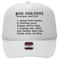 Gun Control Definition Funny Gun Owner Saying 2nd Amendment Hat